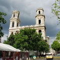 The mismatched towers of St Sulpice 